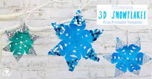 Swedish paper star with free printable download | sweet paul magazine. Stunning 3d Snowflake Craft Kids Craft Room