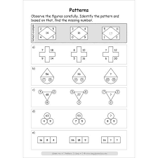 patterns worksheets grade 4 i maths key2practice workbooks