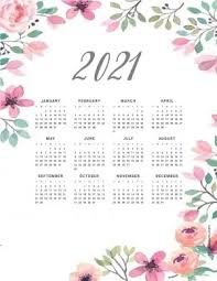 All calendar templates are free, blank, and printable! Free Printable 2021 Yearly Calendar At A Glance 101 Backgrounds