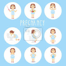 Wann ist die beste zeit schwanger zu werden? Vektor Illustration Zeichen Der Schwangerschaft Symptome Toxamie Fototapete Fototapeten Menstruation Erbrechen Dyspepsie Myloview De