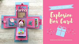 The inside is decorated with new balzer designs stamps produced by i. Papercraft Explosion Box Card Create Craft Blog