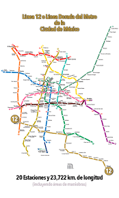 Metro de la linea 12 del metro. Linea 12 Del Metro De La Ciudad De Mexico Mexico Real