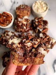 The Most Magical Magic Cookie Bars Paleo Vegan Rachlmansfield Recipe Almond Recipes Homemade Rice Crispy Treats Magic Cookie Bars