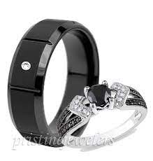 Black Wedding Rings His And Hers Wedding Gallery Black Wedding Rings Wedding Rings Teardrop Black Wedding Ring Sets