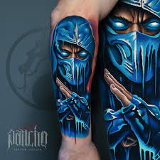 From arcade machines to comics, movies and television, it has reached all media, including body art and tattoos. Sub Zero Mortal Combat Tattoo By A D Pancho Tattoonow