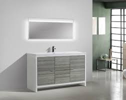 Kaylie 48 single bathroom vanity set. Mod 60 Single Sink Ash Gray Modern Bathroom Vanity W 2 Doors 3 Drawers And Acrylic Sink Bathroom Vanity Wholesale