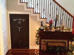 Safe Built In Under The Stairs Safe Room Small Space Interior Design Interior Design Living Room
