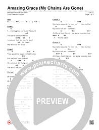 Amazing Grace My Chains Are Gone Chord Chart Editable