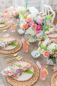Our dining room viewed from the living room. Tips To Set A Gorgeous Floral Summer Tablescape In 2021 Spring Easter Decor Spring Table Settings Table Decorations