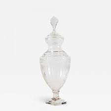 Standing over two feet high this highly decorative jar date from circa 1910. Large Edwardian Cut Glass Apothecary Jar Circa 1910