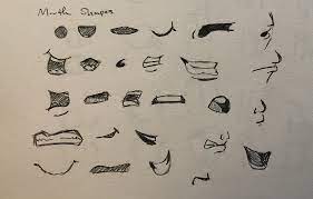 You want the mouths you draw to look like they're more than just stickers on the head. Mouths Mouth Drawing Mouth Shapes