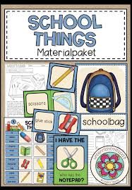 School Things Materialpaket Unterrichtsmaterial Im Fach Englisch In 2020 Englisch Lernen Kinder Unterrichtsmaterial Geschenke Fur Schuler