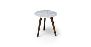 Onekingslane.com can make your dreams of designer nightstands come true. Round White Oak Marble Side Table Mara Article