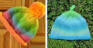 Click to purchase a pdf. Rolled Brim Knitted Baby Hat Free Knitting Pattern