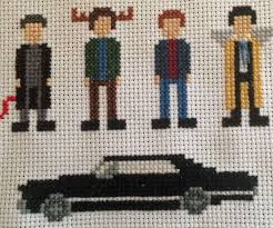 See more ideas about cross stitch, stitch, cross stitch patterns. Supernatural Cross Stitch Team Free Will Crowley Instructables