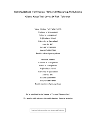 These details include 1) job profile assessment, 2) point calculator, 3) your job scope in australia, 4) immigration visa options, 5) current availabilities (ceiling value check), 6) anzsco search lists, 7. Pdf Some Guidelines For Financial Planners In Measuring And Advising Clients About Their Levels Of Risk Tolerance