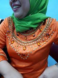 High quality lace baju kurung model baju kebaya with ruffle modern malaysia muslim abaya , find complete details about high quality lace baju kurung model . Aplikasi Payet Pada Baju Kurung Payet Baju Kurung