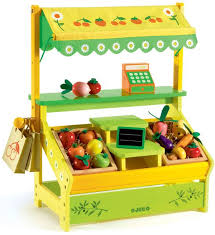 Djeco Daisy S Market Fruits Vegetables Kids Toy Kitchen Childrens Play Kitchen Traditional Toys