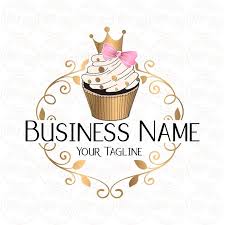 Custom Logo Design Cupcake Gold Crown Cupcake Logo Bow Pink Etsy Em 2021 Logotipo De Loja Logotipo Cupcake Logotipo Para Doceria
