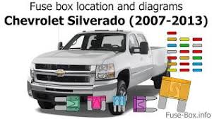 In case anyone else needs it, i scanned in the fuse box diagram that is supposed to come in the front fuse box. Fuse Box Location And Diagrams Chevrolet Silverado 2007 2013 Youtube