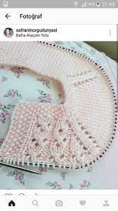 Ajurlu Yakadan Serifenin Orgu Dunyasi Tissues Baby Knitting Patterns Orgu Orgu Desenleri