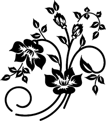 Flowers Vector Drawing Png Flower Silhouette Embroidery Flowers Pattern Flower Painting