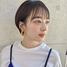 シースルーバングマッシュショート 銀座の美容室 ガーデン トーキョウ garden tokyo スタイリストkomakiのヘアスタイル 髪型 ヘアカタログ lala ララ 韓国のショートヘア 前髪 シースルー ヘアスタイル