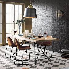 Future Dining Room Roadhouse Leather Chair Wooden Table Big Industrial Lamp Light Wooden Dining Room Chairs Dining Room Design Industrial Dining Chairs