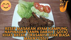 Cara membuat pakan ayam joper. Resep Ayam Kampung Napinadar Tanpa Darah Gota Khas Batak Rasanya Luar Biasa Maknyusss Youtube