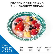 Frozen Berries And Pink Cashew Cream Myfitnesspal In 2020