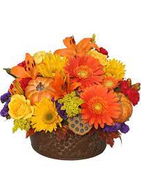 Pumpkin Gathering Autumn Arrangement Halloween Flowers Thanksgiving Flowers Colorful Flowers Arrangements