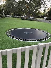 This measures the whole inground trampoline package really come to under $100. An Inground Trampoline Mildlyinteresting
