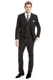 Mens All Black 3 Piece Suit The James Sharp Modern Fit Virgin Wool 3 Piece Suit 3 Piece Suits Mens Fashion Suits Formal Mens Fashion