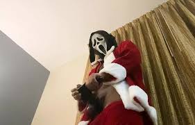 Naughty Santa Claus Jerking out a Moaning Cumshot While Wearing a Ghostface  Mask: Gay Porn