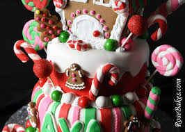 I'm not sure if the cake is for her or for an older sibling. Gingerbread House Christmas Birthday Cake Close Rose Bakes
