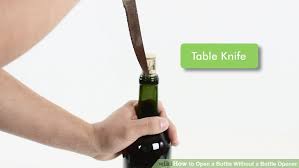 A recent trend on the video app shows users tapping bottles with a butter knife in a specific rhythm, ending with the top of the bottle (and cap) lobbing right off. How To Open A Bottle Without A Bottle Opener