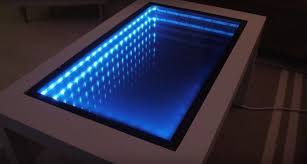 how i transformed an ikea table into an infinity mirror coffee table miroir infini table ikea table miroir infini
