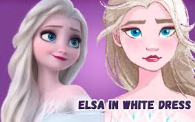 Frozen 2 Elsa white dress