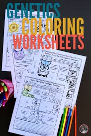 Genetics Coloring Worksheet Bundle Genetics Activities Middle School Activities Middle School Genetics