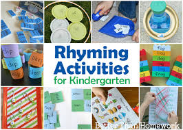 Sight, smell, taste, touch, and hear. Fun Rhyming Activities For Kindergarten Creative Family Fun