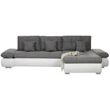 Interliving Sofa Serie 4050 Wohnlandschaft Graues Longlife Leder Cloudy Grey Chromfüße Stellfläche Ca 261 X 368 C