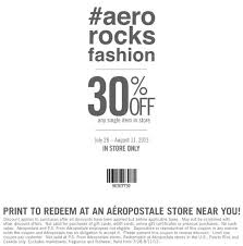Pinned August 2nd 30 Off A Single Item At Aeropostale Or Online Via Promo Code Aerorocks Coupon Via The Aeropostale Printable Coupons Free Printable Coupons