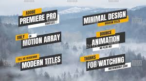 Presets pack for premiere pro: Modern Titles Price 18 00 Category Premiere Pro Template Code 11499727 Royalty Free Stock Animation Vide Sports Graphic Design Typography Title Design