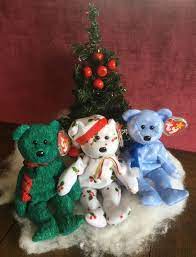 Ty Christmas Beanie Baby Lot Of 3 Ty Beanie Baby Bears Ty Christmas Bears Ty Beanie Baby Ho Vintage Christmas Ornaments Christmas Beanie Beanie Baby Bears