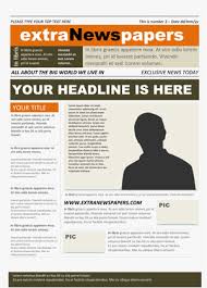 The term tabloid journalism refers to an emphasis on such topics as sensational crime stories, astrology, celebrity gossip and television. Free Newspaper Template Pack For Word Perfect For School