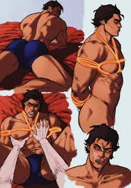 miguel ohara, dark-skinned male, smokerichi, boxer briefs, presenting -  Anime R34