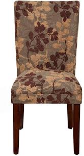 Amazon Com Homepop Parsons Classic Upholstered Accent Dining Chair Single Pack Brown Dining Room Chairs Upholstered Dining Chairs Leather Chair Living Room