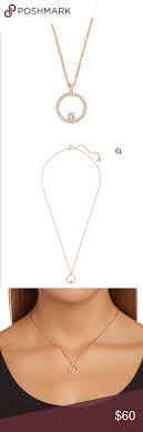 Nib Swarovski Rose Gold Creativity Circle Pendant Rose Gold Necklace Trendy Style Pendant Beautiful Spa Swarovski Jewelry Necklace Circle Pendant Pendant
