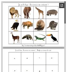 Jeu De La Loupe Les Animaux Des Continents Montessori Etcie Imagier Animaux Animaux Animaux De La Savane
