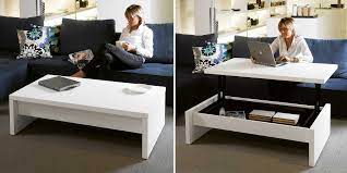 The piece has a chrome base with a faux shagreen top. More Functions In A Compact Design Convertible Coffee Tables